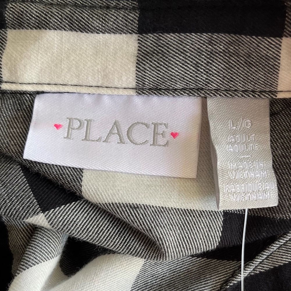 •PLACE• NWT Buffalo Plaid Shirt Dress - Size Large - Picture 2 of 7